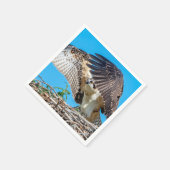 巣の中のオスプレイの少年 スタンダードカクテルナプキン (角)