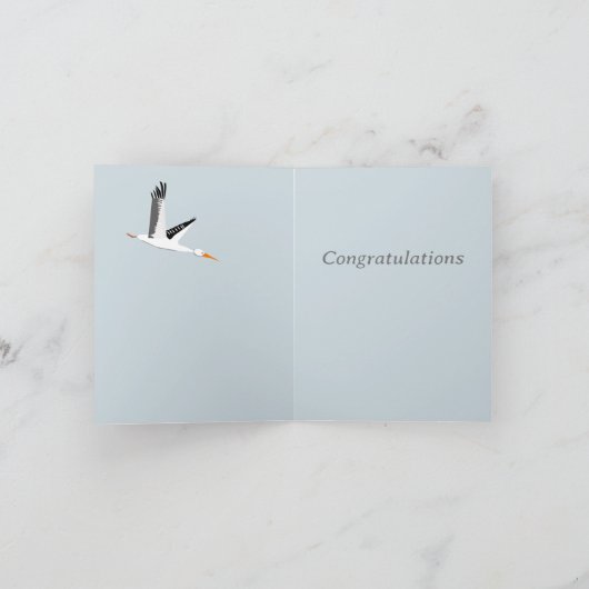 巣の中のサギ カード (内部)