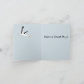 巣の中のサギ 編集可能な誕生日 カード (内部)