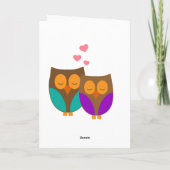 巣の中のフクロウ カード (裏面)