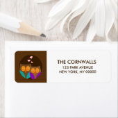 巣の中のフクロウ ラベル (インサイチュ)