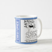 巣の中の魚。進化の漫画。 コーヒーマグカップ (正面右)