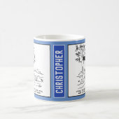 巣の中の魚。進化の漫画。 コーヒーマグカップ (中央)