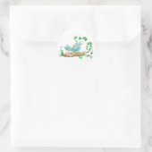 巣の中の鳥 ラウンドシール (バッグ)