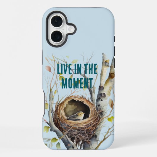 巣の中の鳥 iPhoneケース (裏面)