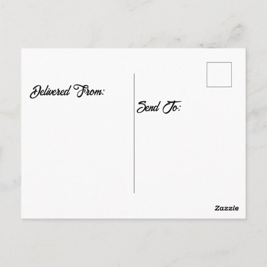 巣の中の黄色いよだれ雛 ポストカード (裏面)