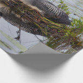 巣の包装紙の水潜り鳥 ラッピングペーパー (角)