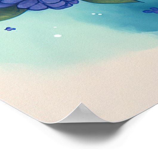 巣の子 - ママと赤ちゃんフクロウのポスター印刷 ポスター (角)