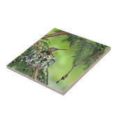 巣の母ハチドリ タイル (側面)