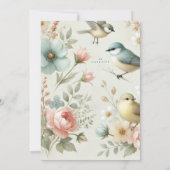 巣の準備:新しい到着のためのお祝い 招待状 (裏面)