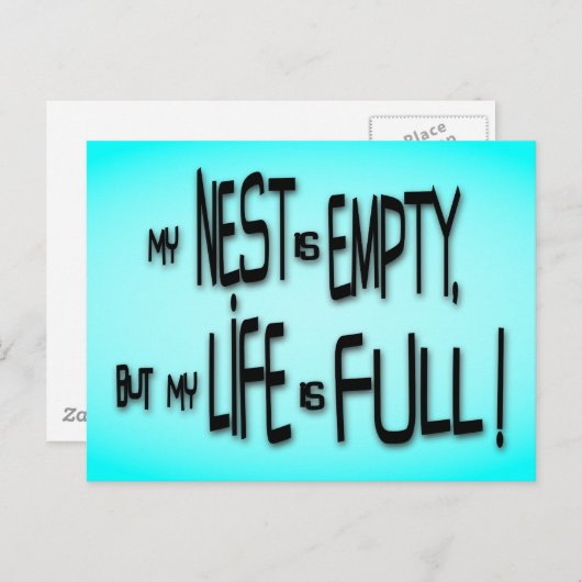 巣は空っぽだけど、私の人生は満たされている! ポストカード (正面/裏面)