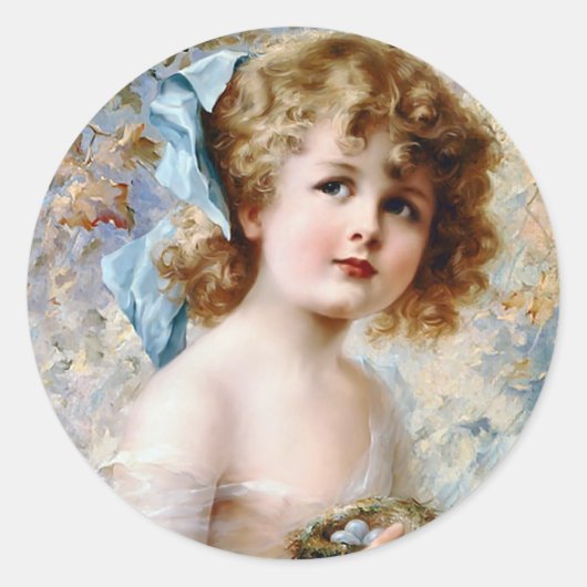 巣を持つ少女 ラウンドシール (正面)