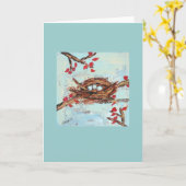 巣カード カード (黄色い花)