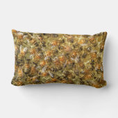 巣箱の中のミツバチ ランバークッション (裏面)