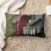 巣箱の枕のブルーバード ランバークッション (ブランケット)