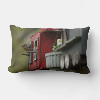 巣箱の枕のブルーバード ランバークッション