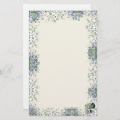 巣箱静止した青い花 便箋 (正面/裏面)