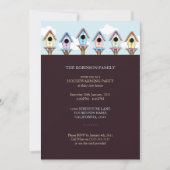 巣箱|の引っ越し祝いパーティーのパーティの招待状 招待状 (正面)