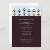 巣箱|の引っ越し祝いパーティーのパーティの招待状 招待状 (正面/裏面)