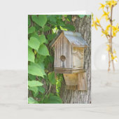 巣箱 カード (黄色い花)