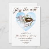 巣賛美信仰赤ちゃんシャワー入りパーティー 招待状 (正面/裏面)