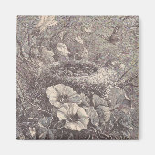 巣、花、蝶 マグネット (正面)