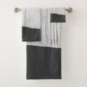 工モダン業用引っ掻き白炭灰色 バスタオルセット (インサイチュ)