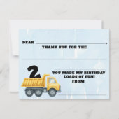 工事お誕生日会お礼記入式カード ノートカード (正面)