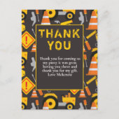 工事の誕生日パーティーお礼メッセージ ポストカード (正面)