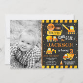 工事の誕生日パーティー招待状 招待状 (正面)