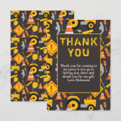 工事の誕生日パーティー サンキューカード (正面/裏面)