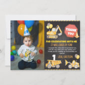 工事の誕生日写真感謝カード サンキューカード (正面)