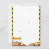 工事の誕生日招待状 ダンプカーの招待 招待状 (裏面)