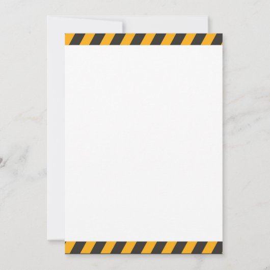 工事の誕生日招待状 招待状 (裏面)