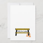 工事の誕生日招待状 招待状 (裏面)