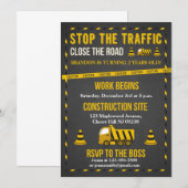 工事の誕生日招待状 招待状 (正面/裏面)