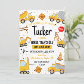 工事の誕生日招待状 招待状 (スタンド正面)