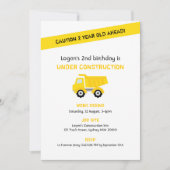 工事の誕生日招待状（白） 招待状 (正面)