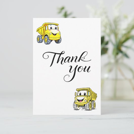 工事パーティーの空白の感謝カード サンキューカード (スタンド正面)