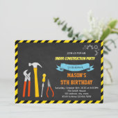 工事中パーティーの招待状 招待状 (スタンド正面)
