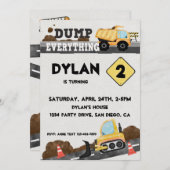 工事中パーティートラック 招待状 (正面/裏面)