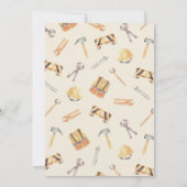 工事中ベイビーシャワー 招待状 (裏面)