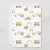 工事中ベイビー 赤ちゃん歓迎パーティーご招待 招待状 (裏面)