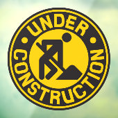 工事中 - 再構築中のビジネスフロントドア ウィンドウサイン (シート3)