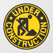 工事中 - 再構築中のビジネス用フロントドア ウィンドウサイン (シート)