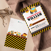 工事中！誕生日パーティーの招待状 招待状