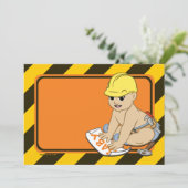 工事中 赤ちゃんのお披露会招待状 招待状 (スタンド正面)