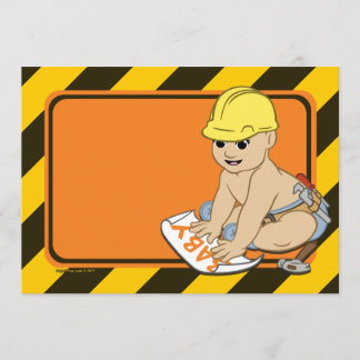 工事中 赤ちゃんのお披露会招待状 招待状