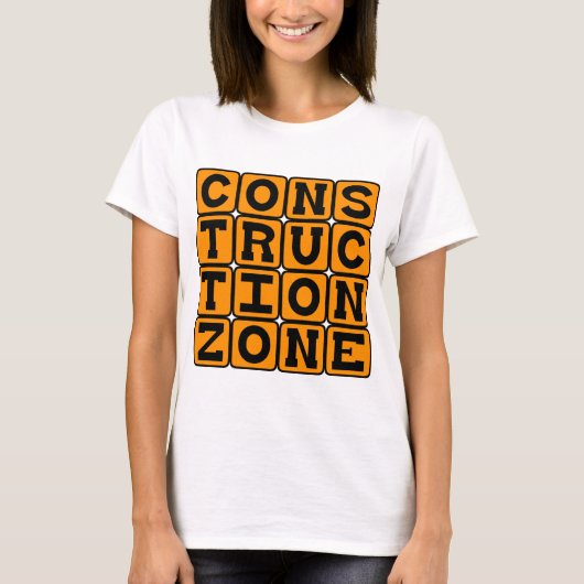 工事区域、ヘルメット着用区域 Tシャツ (正面)