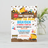 工事招待ダンプカー パーティー 招待状 (スタンド正面)